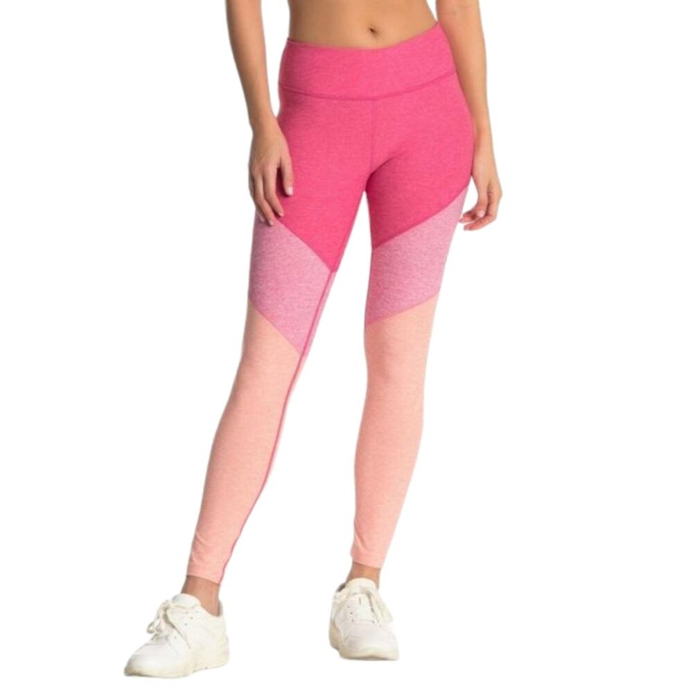 Outdoor Voices Paneled Pink Flamingo Rose Colorblock Leggings